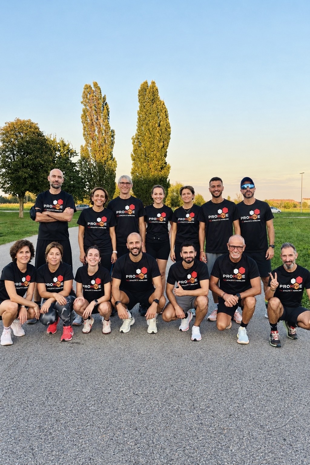 Gruppo di corsa PROHIVE Runners in allenamento